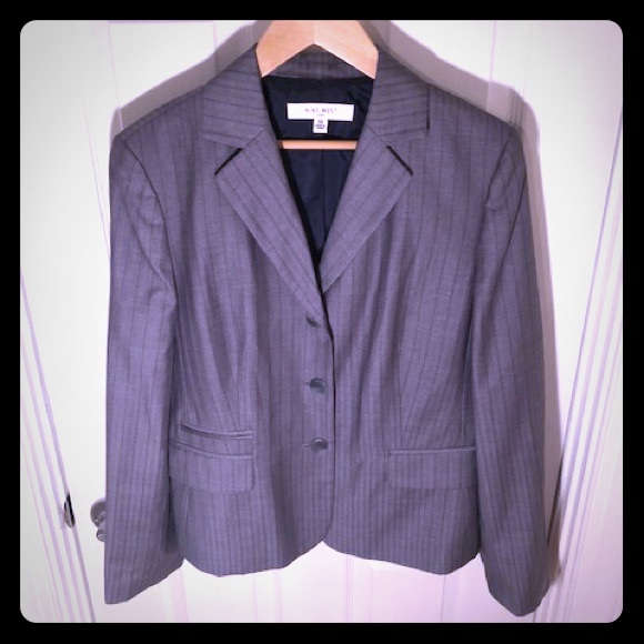 Nine West Jackets & Blazers - 🎉 Host Pick 🎉Nine West suit. Grey w blue stripe